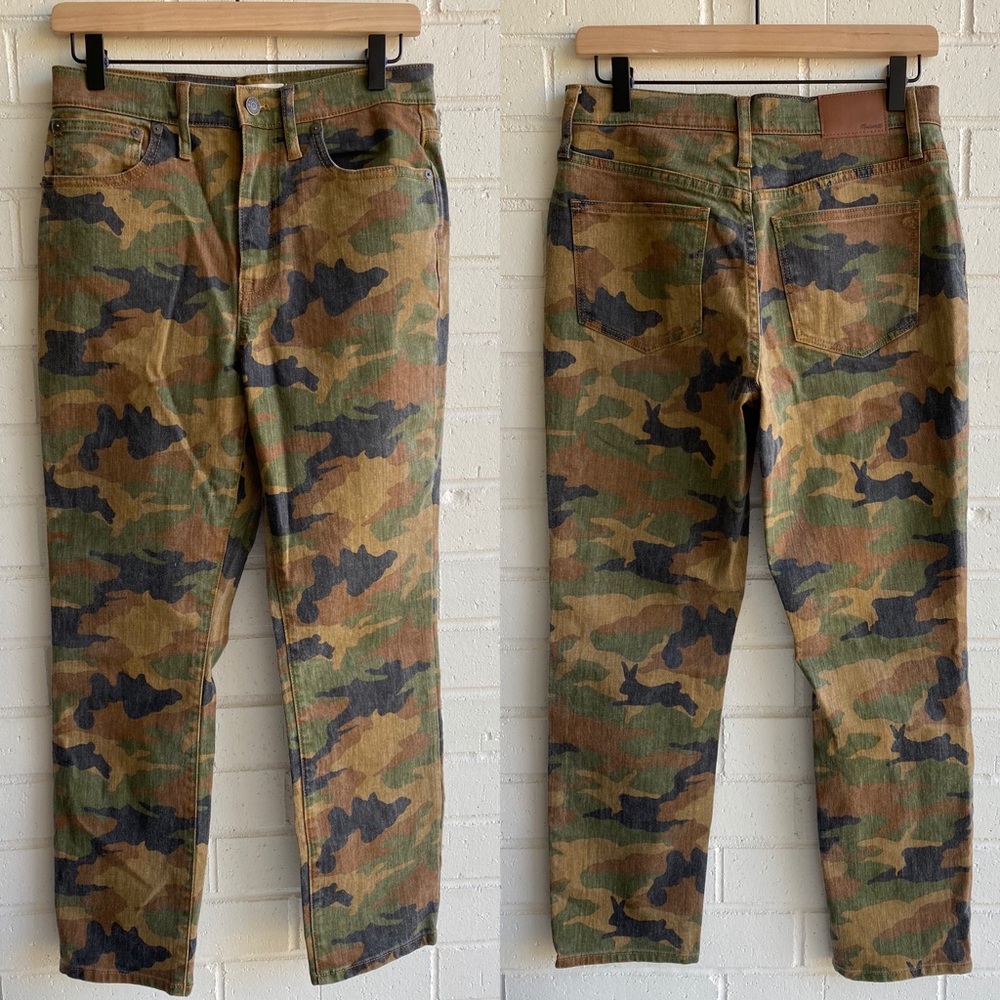 NWOT Madewell High Rise Slim Camo Boyjean Jeans - Picture 2 of 4